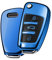 OATSBASF Autoschlüssel Hülle für Audi, Schlüsselhülle für A1 A3 A4 A6 Q3 Q5 Q7 S3 R8 TT Silicone TPU Schlüsselbox Cover (Blau)