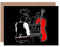 Wee Blue Coo Jazz Blues Musiker Illustration Klavier Kontrabass Musik Geburtstagskarte Grußkarte