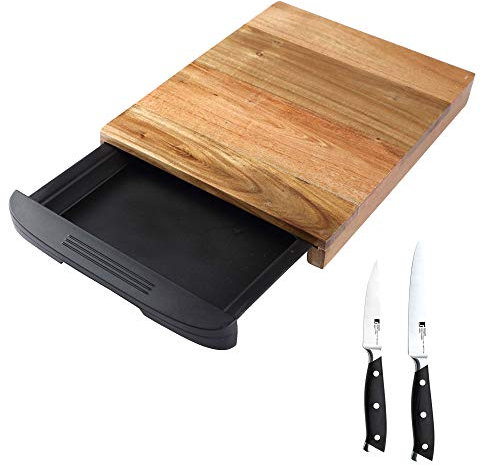 BERGNER Natural Set de Tabla de Corte y Juego de Cuchillos Master