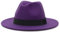 Cloud Kids Unisex Rollbarer Hut mit Breiter Krempe Wollfilzhut Fedora Trilby Hut Wintermütze Panamahut Lila Hutumfang 56-58cm