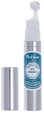 Polåar - Icy Magic Entmüdender Augen Roll-on mit Sibirischem Ginseng - Augenkonturenpflege gegen Augenringe - Abschwellende Metallkugel - 92% Natürlich, Vegan, Made in France, Parfümfrei - 10ml