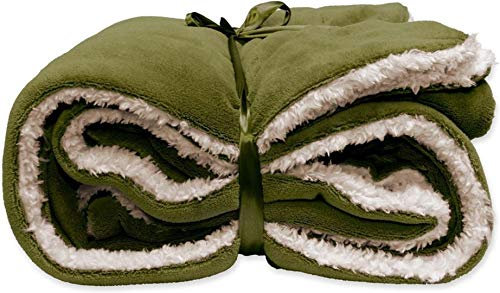 Unique Living Decke Sofa Wohndecke Plaid Überwurf Grün Samt Avocado Green 150x200 cm