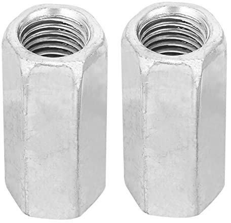 2 pezzi in acciaio zincato M16 * 50 dado esagonale lungo dado filettato esagonale dado filettati di fissaggio a vite zinco prolungato filo a vite biella biella tappo dado raccordo