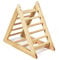 RELAX4LIFE Scala Triangolare da Arrampicata per Bambini, Palestrina per Bambini di Legno con Base Stabile, Scaletta di Legno per Giochi, Adatta a Bambini 3+ Anni (Modello 7 Naturale)