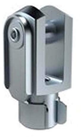 RIEGLER GAKAP2M20X15 AP2 ISO 8140 Gabelkopf für Zylinder, 20mm Bohrung, M20 x 1.5 Kolbenstangengewinde
