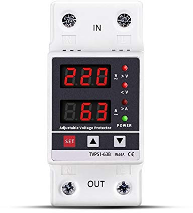LUOXUEFEI Interruttore Differenziale Protezione Da Sovratensione Regolabile Da 40 A 63 A 230 V Protezione Da Limite Di Sovratensione Relè Di Protezione