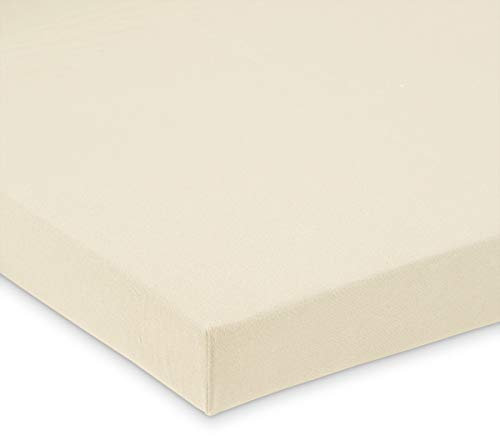 FabiMax Jersey Spannbettlaken für 6-eck Laufgitter, beige