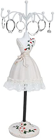 Mannequin Affichage de Bijoux Résine Présentoir Boucle d'Oreille Collier Bague Support Stand Robe Collier Résine