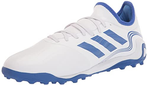 adidas Unisex Copa Sense.3 Turf Soccer Shoe, White/Blue/Legacy Indigo, 8 US Men