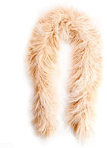 Facchini Lammfelle Tibetlamm Schal Farbe creme-weiss, Größe 120cm