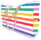 MULTIONS Extra große XXL Strandtasche Damen Tragetasche mit wasserdichtem Reißverschluss Oben, 7 Taschen für Reisen, Fitnessstudio, Schwimmen und Strandurla(XL, Colorful Stripes)