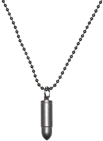 VAKON - Pillendose mit Kette aus Titan Patronenform klein, Wasserdichte Tablettendose für Unterwerwegs, Pillenbox. Tablettendose mini Kapselbehälter