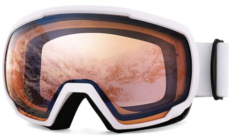 FEISEDY Skibrille Herren Damen Anti-Beschlag UV Schutz Schneebrille Snowboard Brille für Brillenträger Winter Sportbrille für Skifahren Fahrrad mit OTG Design B2960