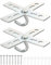PATIKIL Soffitto Gancio Kit, Croce Design Metallo Piastra Supporto Appendino Supporto Soffitto Ventilatore Luce Apparecchio per Sospensione Luce Lampadario