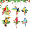 Encuryna 6 Stück Tropische Vögel Dekorationen, Seidenpapier Papageien Deko, Hawaiisch Papageien Hängende Dekorationen, Hawaii Party Girlande für Tropical Dschungel Party Luau Mottoparty Dekoration