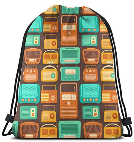 Herren Damen Gym Sack Vintage Bunte Nostalgie-Blockflöte Rucksack Hipster Sport Beutel Verstellbarem Sportbeutel Für Schule Strand Reise
