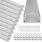 Gimisgu LED Profil Aluminium 1m 10 Pack U-Form Aluprofil für LED Stripe/Strip/Streifen/Band LED Aluminium Profil silber inkl. Abdeckung, Montageclips und Eckverbindern
