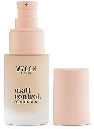 WYCON cosmetics MATT Control Fluid Foundation, ölfreie Grundierung mit mattem Finish und anpassbarer Deckkraft, 03 Cream Beige