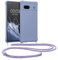 kwmobile Necklace Case kompatibel mit Google Pixel 7a Hülle - Cover mit Kordel zum Umhängen - Silikon Schutzhülle Lavendel