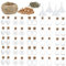 Mini Glasflaschen Mit Korken 50 Stück,Dekoglas Korken Flaschen Wunschflaschen,Klein Gläser Mini Bottle Set,Reagenzglas mit Korken,Kleine Fläschchen Gewürzgläser Glasbehälter für Party DIY Dekoration