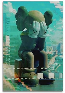 TULAOJI Kaw Graffiti-Poster, dekorativer Maldruck, Leinwand, Wandkunst, Wohnzimmer, Schlafzimmer, Poster, Gemälde, 40 x 60 cm