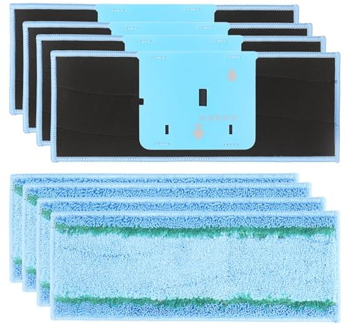 Jirmory 8 Pack M6 Wet Mopping Pads Replacement Parts Compatible with iRobot Braava Jet M6 Ultimate Robot Mop (6110) (6012) (6112) (6113), Washable and Reusable