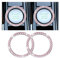 CGEAMDY 2 Stück Auto Motor Start Stop Button Ring, Universal Auto Kristall Strass Motor Starter Dekoration Ring, Auto Startknopf Dekorationsring Autoinnenraum (Einreihig/Rosa)