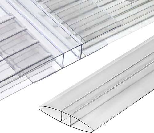 OWLHAUS Polycarbonat-Gewächshausplatten-Verbinder, H-Profil, 10 mm dick