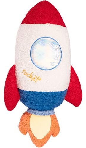 champracer Plüschtier Astronaut Kawaii Kuscheltier, Super Soft Plüsch Kissen Kissen Spielzeug, Weltraum Plüschtiere für Kinderzimmer Jungen Mädchen Weltraum Plüschtiere (Rakete)