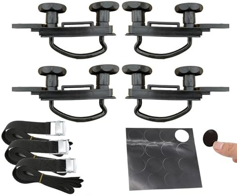 Dachrelings Universal Dach Box Auto Van Montage Fitting Kit Auto Dach Gepäck Zubehör 4 Teile/Satz Edelstahl U-Bolzen Klemmen Relingträger(B)