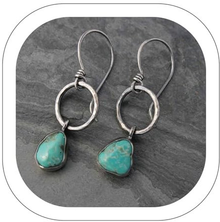 Silver Drop Earrings for Women, 925 Sterling Silver Drop Dangle Hook Earrining with Blue Drop For Women Ladies, Hypoallergenic Jewelry