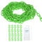 sourcing map Plastic Chain 100 FT/30.5 M, Safety Chain Green Plastic Chain Link Barrier with Zip Ties and S-Hooks for Crowd Control Queue Line Fence Decoration