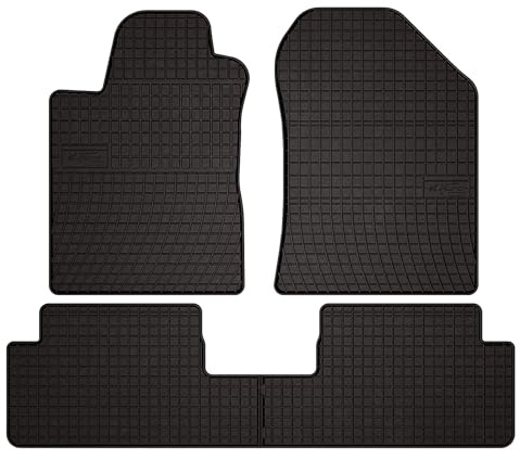 Wielganizator SolidPRO Gummimatten passend für Toyota Corolla Verso II (2004-2009) | Qualität: Premium - Genaue Passform, rutschfest 4-teilig Fußmatten- Schwarz