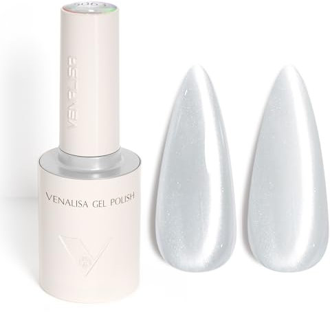 Venalisa Gel Nail Polish Sliver Cat Eye 10ml Stylish Round Bottle with Top Label Showing Colour and Number UV Gel Polish for Stunning Nail Art Design 5063