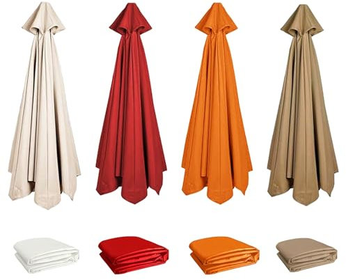 Sombrilla de patio Tela de repuesto for sombrilla de 2 m, 2,30 m, 2,5 m, 2,7 m, 3,0 m y 3,5 m, tela for toldo de sombrilla, cubierta for sombrilla de patio, mesa de mercado, terraza exterior, césped y