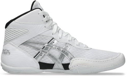 ASICS Kid's Matflex 7 Grade School Wrestling Shoes, 1, White/Pure Silver