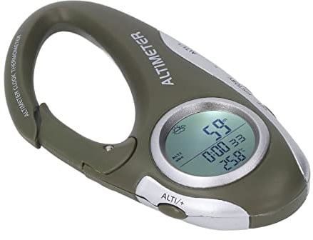 Fafeicy Digitaler Höhenmesser Barometer mit Hintergrundbeleuchtung ABS Gehäuse für Outdoor Sportarten Wandern Bergsteigen Anzeige von Höhe Temperatur Kompass