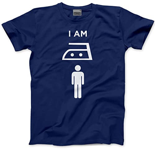 HotScamp I am Iron Man Men's Unisex T-Shirt - Navy Large