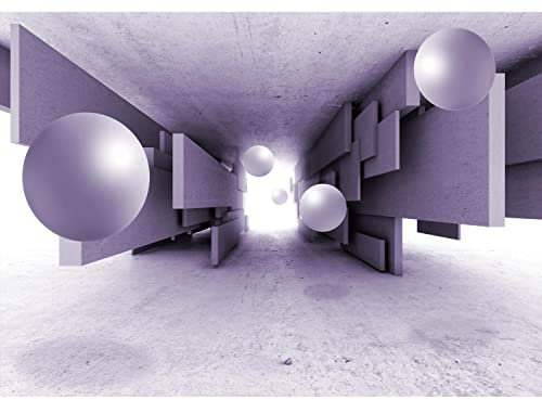 Runa Art Fototapete 3D Abstrakt Modern Vlies Wohnzimmer Schlafzimmer - Made in Germany - Violett 9229010b