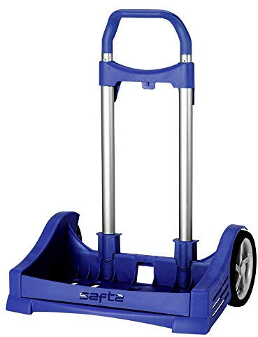 Aurora Store Carrello per Zaino Pieghevole Completamente SAFTA Trolley Blu Porta Cartella