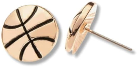 Basketball-Ohrringe – Roségold-Basketball-Schmuck – ideales Basketball-Geschenk für Frauen, Spieler und Fans, Geschenk für Basketballspieler, Metall, Metall