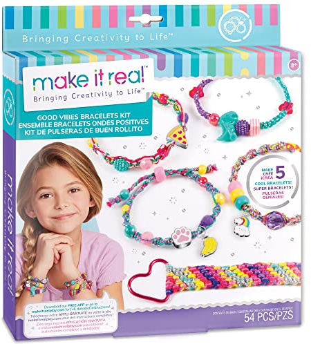 Make It Real 2901316 Sommerparty, Bastelset, DIY Schmuckset, Armbänder selber basteln, Kreativ-Kit für Kinder