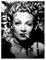 Marlene Dietrich mit einer Zigarette Poster 100 x 130 cm Schwarz-Weiß Wandbilder Wanddeko