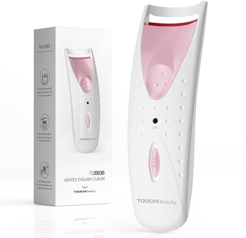 TOUCHBeauty Electric Eyelash Curler, Heated Eyelash Curler with Smart Silicone Heating Pads AG-2003B (Pink)