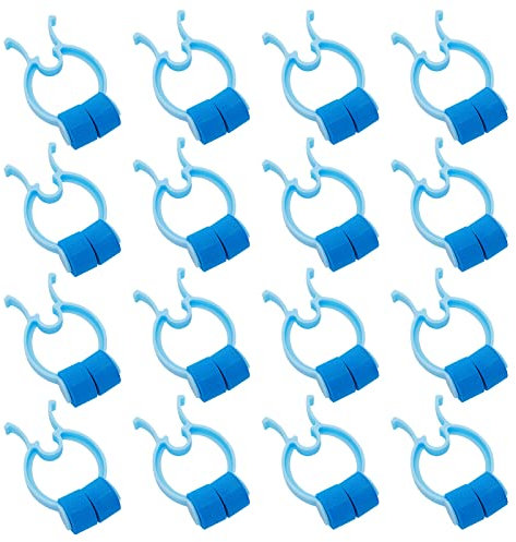 Lusofie 16 Stück Nasenklammern Nasenbluten Clips mit Gepolsterten Kunststoffschaum Nasenstopfenclips Notfall Unfall Hämostatische Nasenklammern Blau