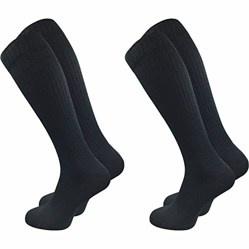 GAWILO Herren Retro Kniestrümpfe (2 Paar) | 78% Baumwolle | knielange Socken im sportlichen Look mit Komfortbund | ohne zu Verrutschen