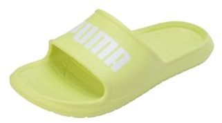 PUMA Unisex Divecat V2 Lite Flip-Flops, Lime Sheen Puma White, 40.5 EU