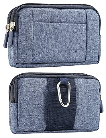 Handy Gürteltasche Gürtel Herren, Klein Handytasche mit Kartenhalter, Damen Universal Gürteltasche Hüfttasche mit Gürtelschlaufe Reißverschluss Mini Herrentasche Handy Geldbörse Handyhülle Geldbeutel