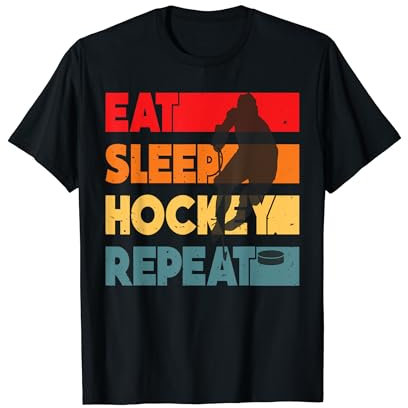 Eat Sleep Ice Hockey Repeat Gifts for Kids Boys Men Women T-Shirt