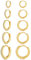 Senteria 5 Paar Kleine Goldene Creolen für Damen 14 Karat Vergoldete Creolen Hypoallergene Zirkonia Huggie Creolen Knorpel Schläfer Kleine Gold Creolen für Damen Herren 8/10/12/14/16 mm